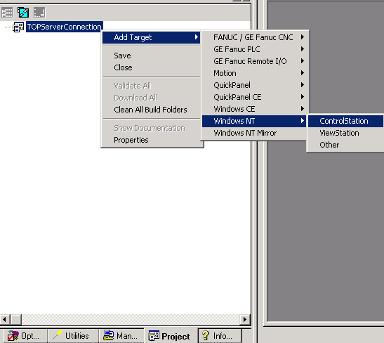 Using Cimplicity to Connect to TOP Server