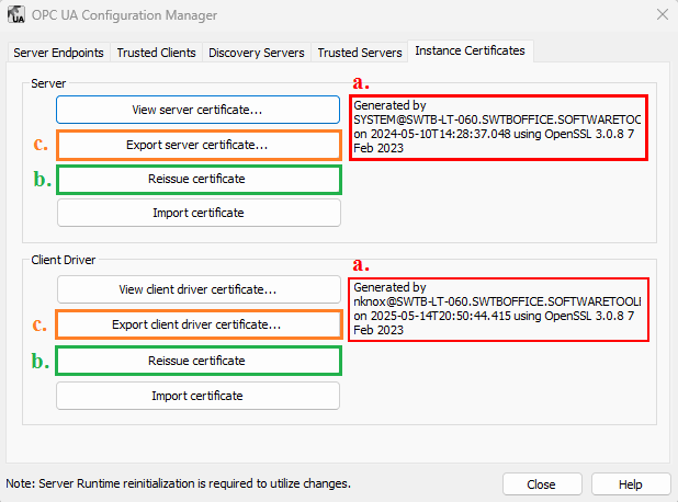 3554 - UAInstanceCerts