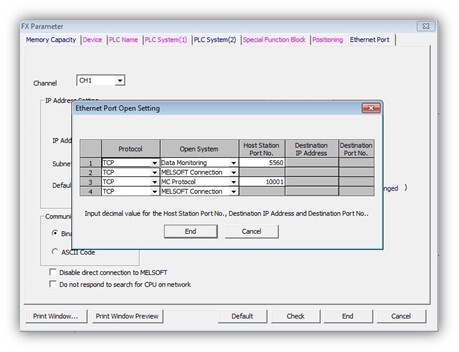 Ethernet Port Setting