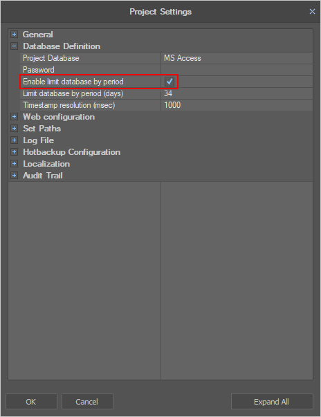 3910 - LimitDBByPeriod