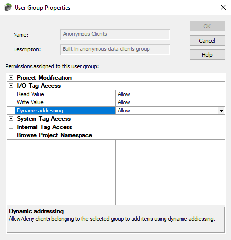 4009 - TOPServerUserManagerEnableDynamicAddressing